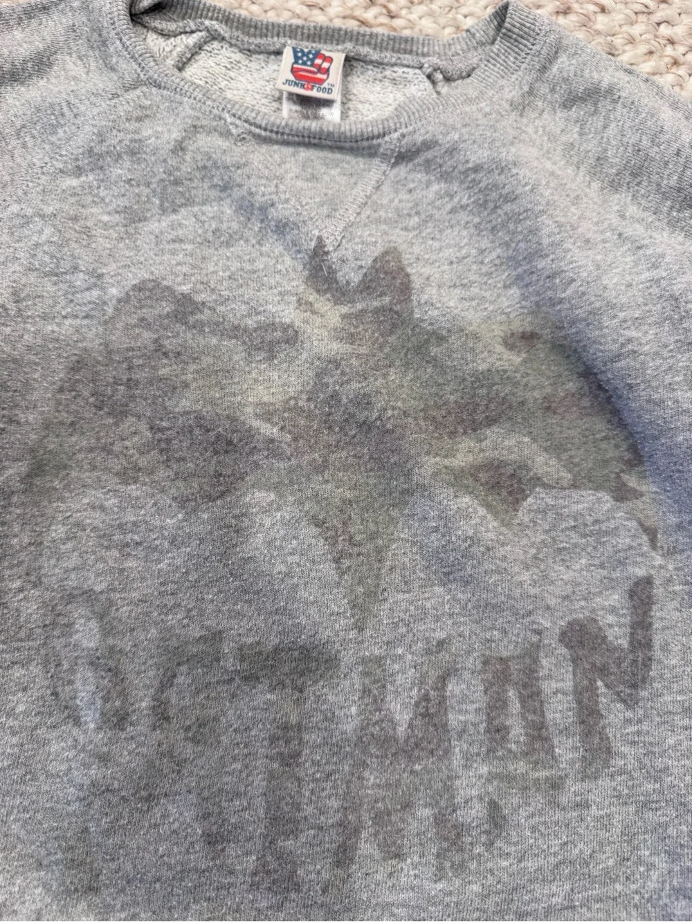 Junk Food Clothing Gray Batman Graphic Sweatshirt